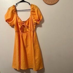 ORANGE BABYDOLL DRESS